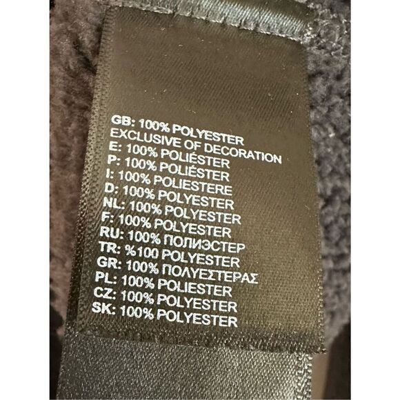 North Face men’s charcoal gray 1/4 zip fleece jacket size medium   #6-0179 - Picture 4 of 5